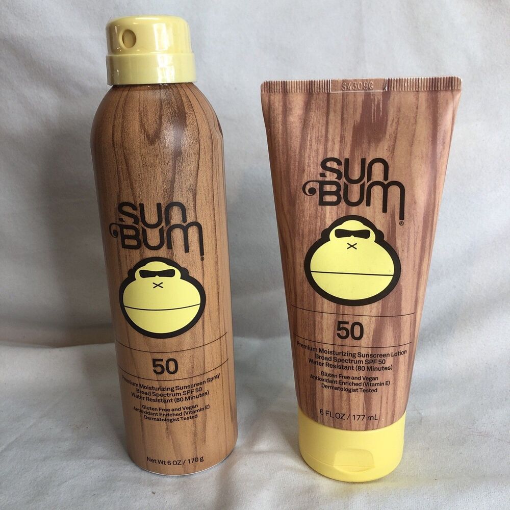 Sun Bum SPF 50 Sunscreen Spray & Lotion 6oz Duo Set NEW